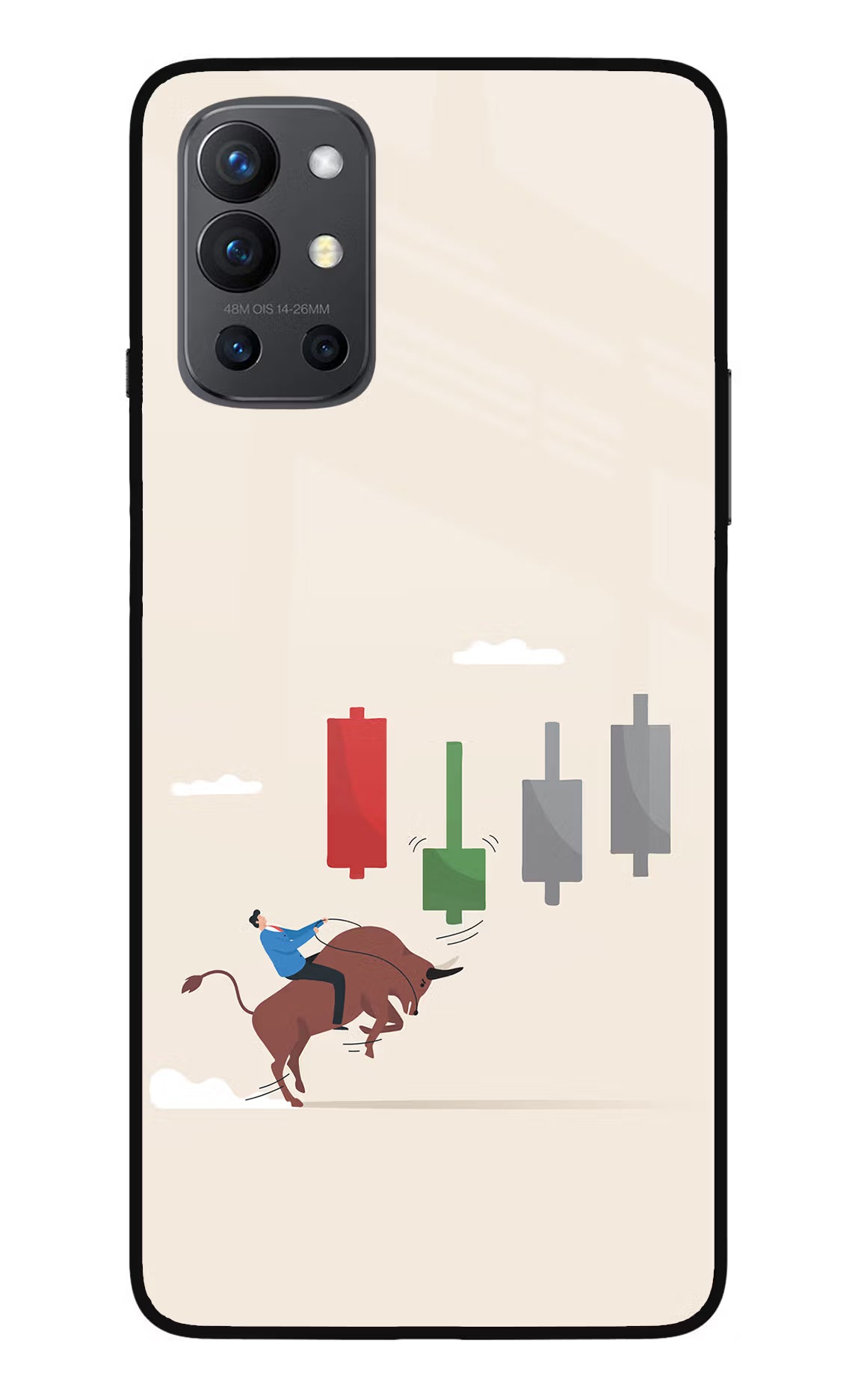 Bull Trading Momentum Oneplus 9R Glass Case