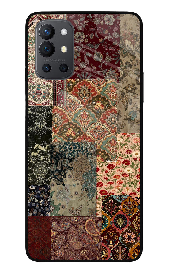 Desi Print Oneplus 9R Glass Case
