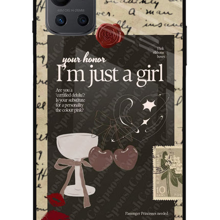 I am just a girl Oneplus 9R Glass Case