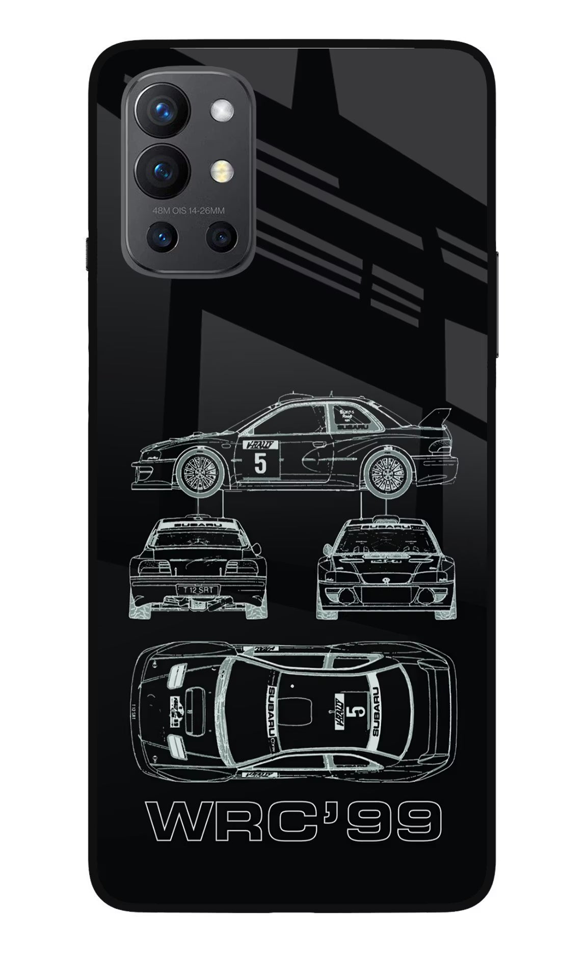 WRC'99 Oneplus 9R Glass Case Back Cover by Casekaro