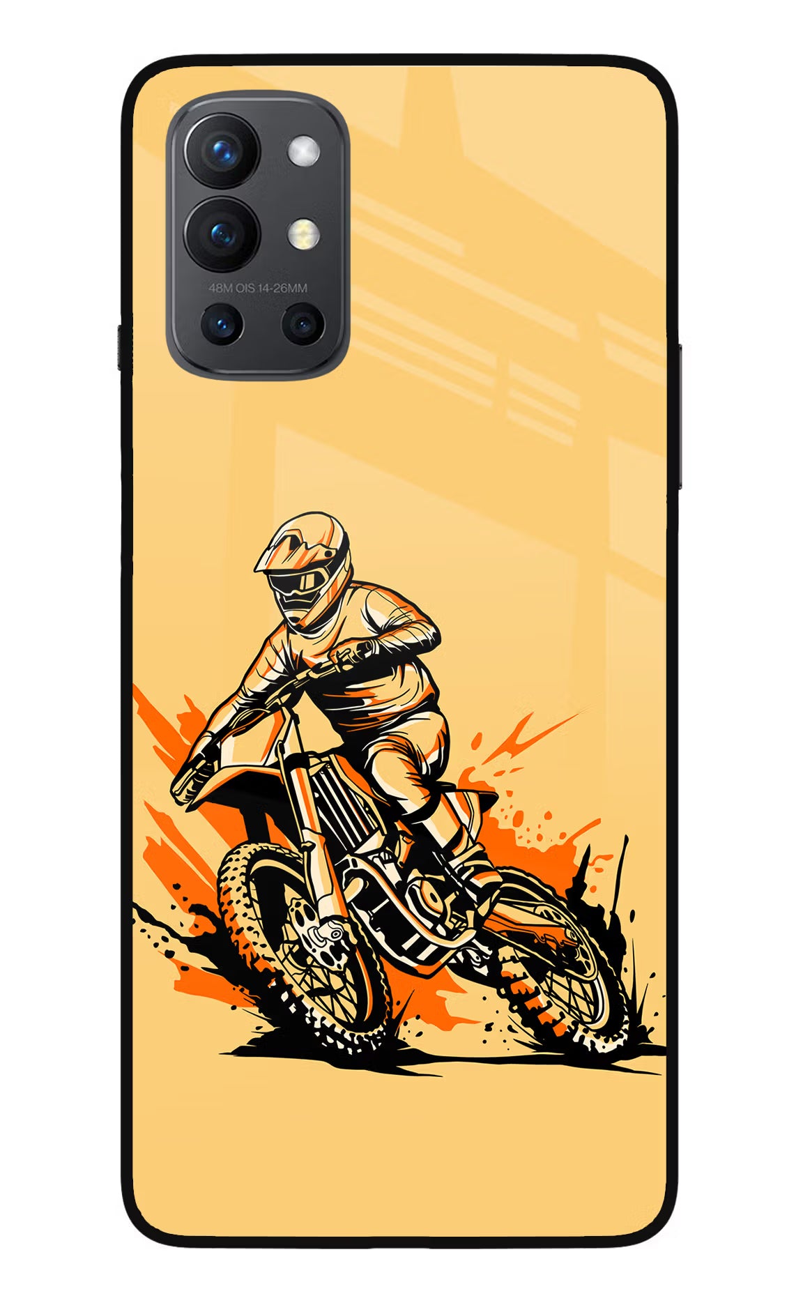 Off-Road Fury Oneplus 9R Glass Case Back Cover by Casekaro