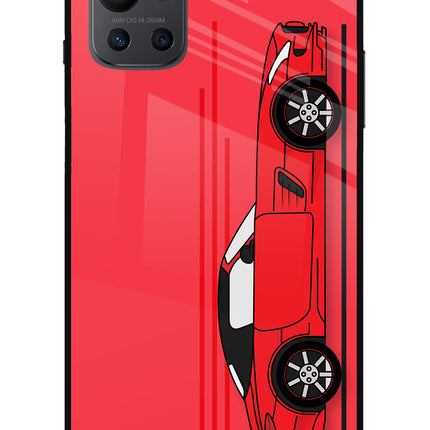 Red Velocity Oneplus 9R Glass Case