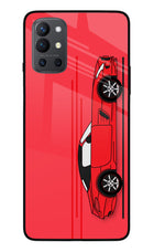 Red Velocity Oneplus 9R Glass Case