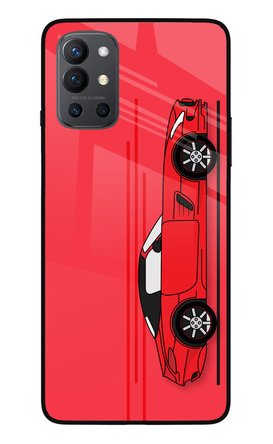 Red Velocity Oneplus 9R Glass Case