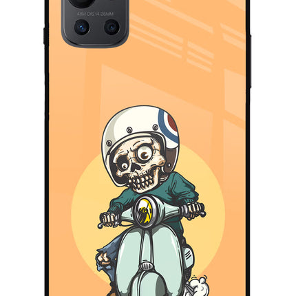 Undead Biker Oneplus 9R Glass Case