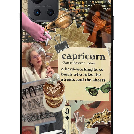 Capricorn Zodiac Oneplus 9R Glass Case