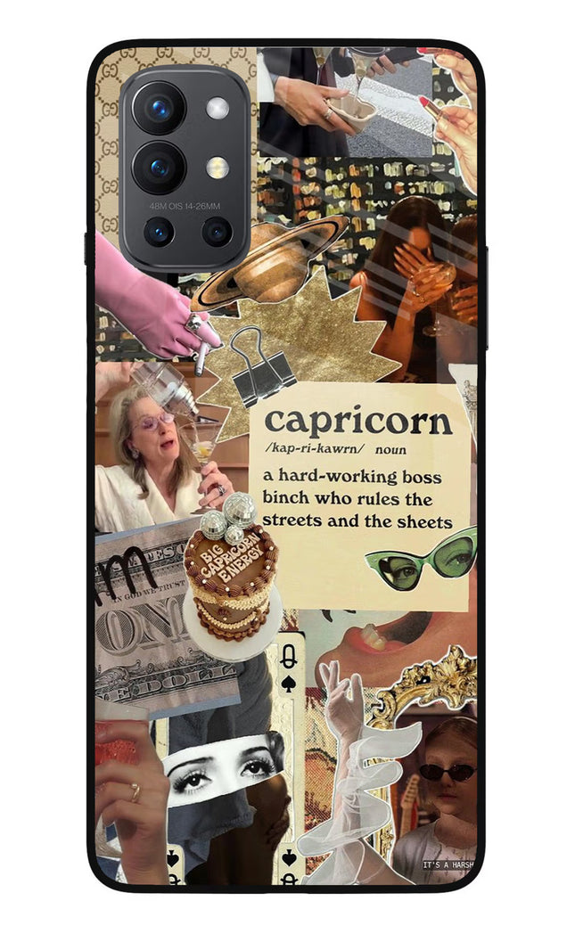 Capricorn Zodiac Oneplus 9R Glass Case
