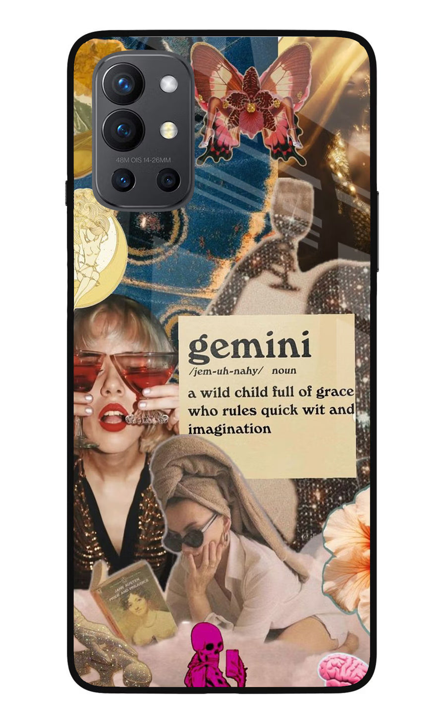 Gemini Zodiac Oneplus 9R Back Cover, Glass case