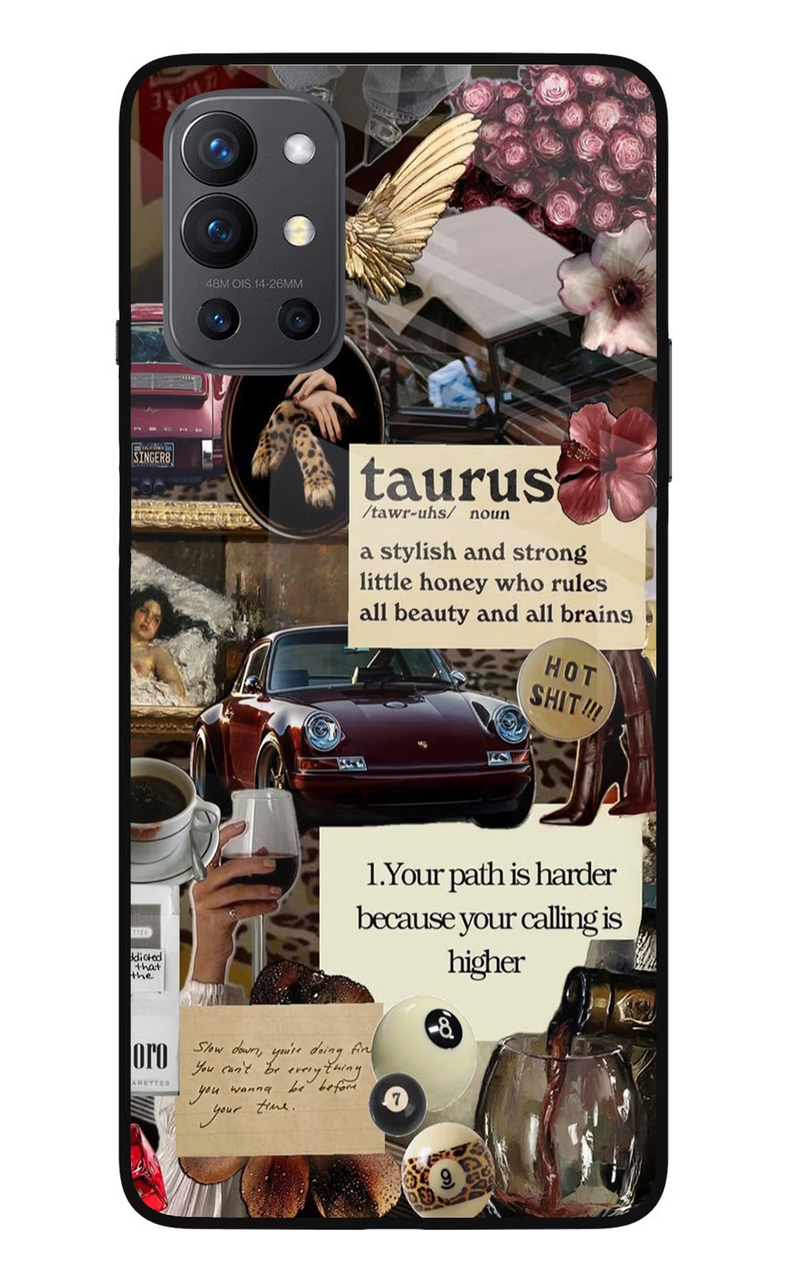 Taurus Zodiac Oneplus 9R Glass Case Back Cover by Casekaro