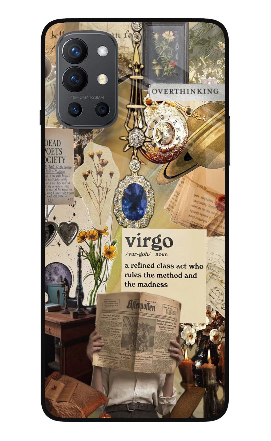 Virgo Zodiac Oneplus 9R Glass Case Back Cover by Casekaro