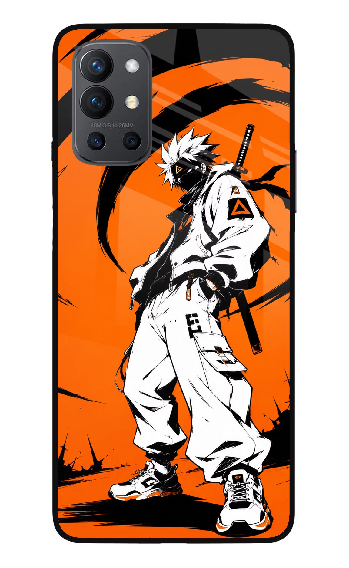 Street Samurai  Oneplus 9R Glass Case Back Cover by Casekaro
