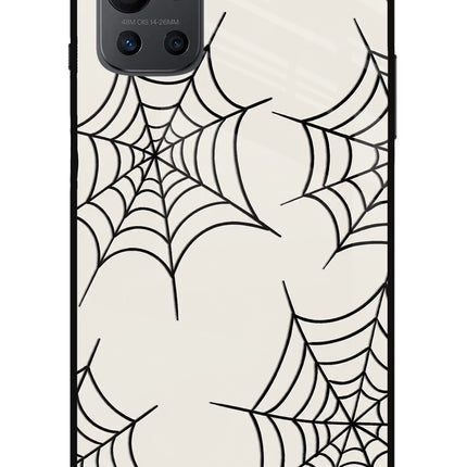 Spider Web Oneplus 9R Glass Case