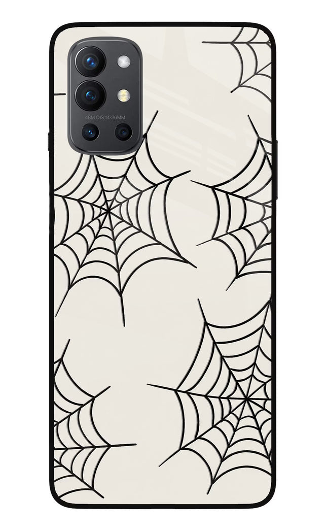 Spider Web Oneplus 9R Glass Case