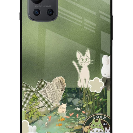 Aesthetic anime Oneplus 9R Glass Case
