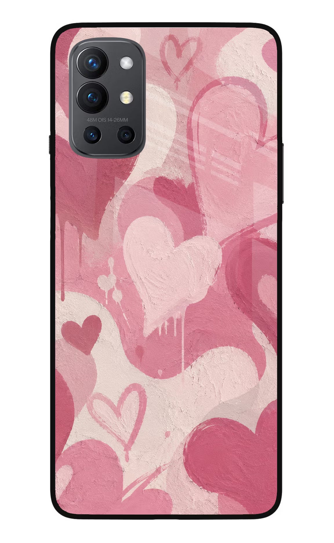 Hearty case Oneplus 9R Glass Case Back Cover by Casekaro