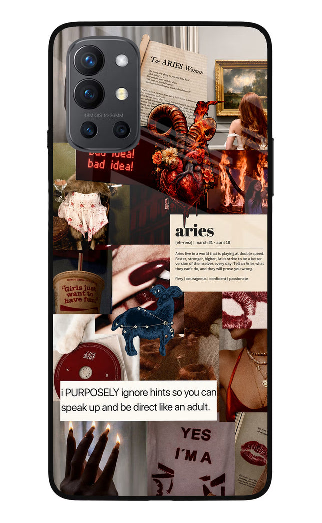 Zodiac Aries Oneplus 9R Glass Case