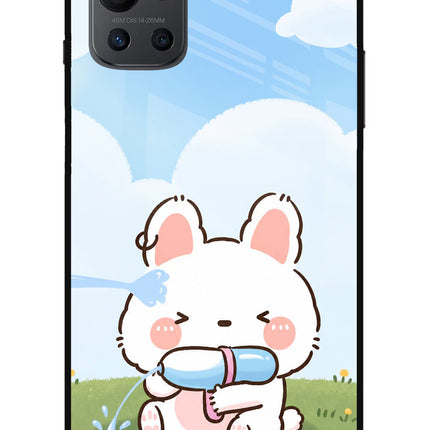 Bunny Treat Oneplus 9R Glass Case