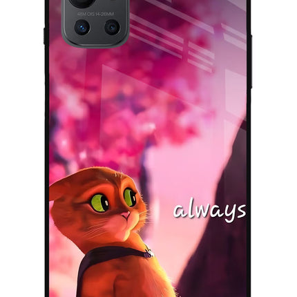 Always Cat Oneplus 9R Glass Case