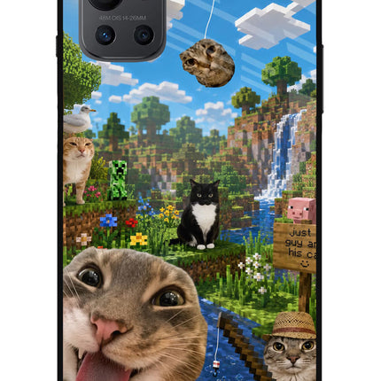Minecraft Cat Chaos Oneplus 9R Glass Case