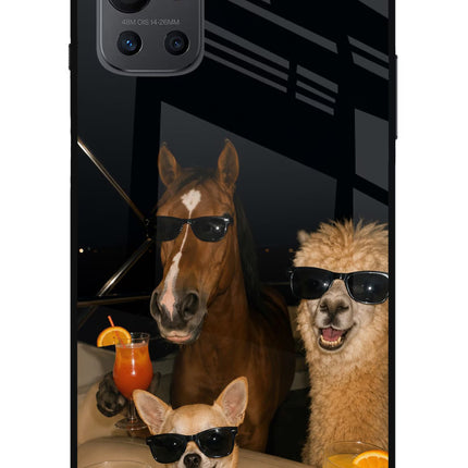 Party Squad Oneplus 9R Glass Case