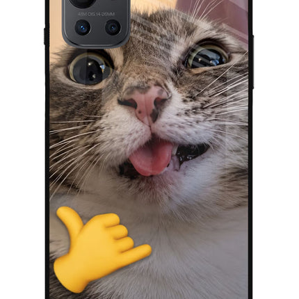 Silly Cat Call Oneplus 9R Glass Case