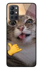 Silly Cat Call Oneplus 9R Glass Case