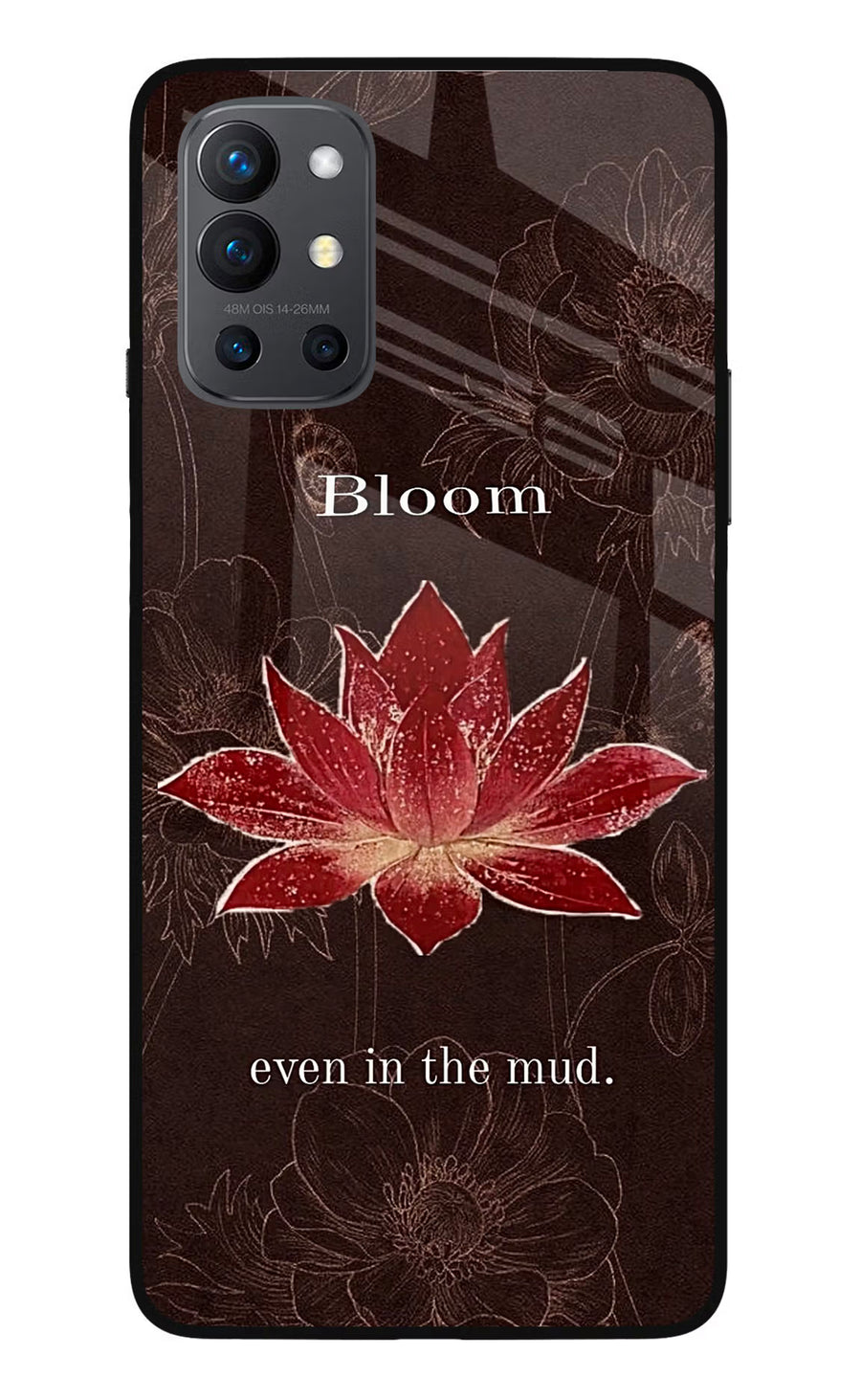 Bloom Oneplus 9R Back Cover, Glass case