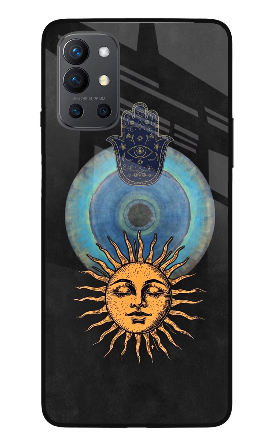 Divine Sun Oneplus 9R Back Cover, Glass case