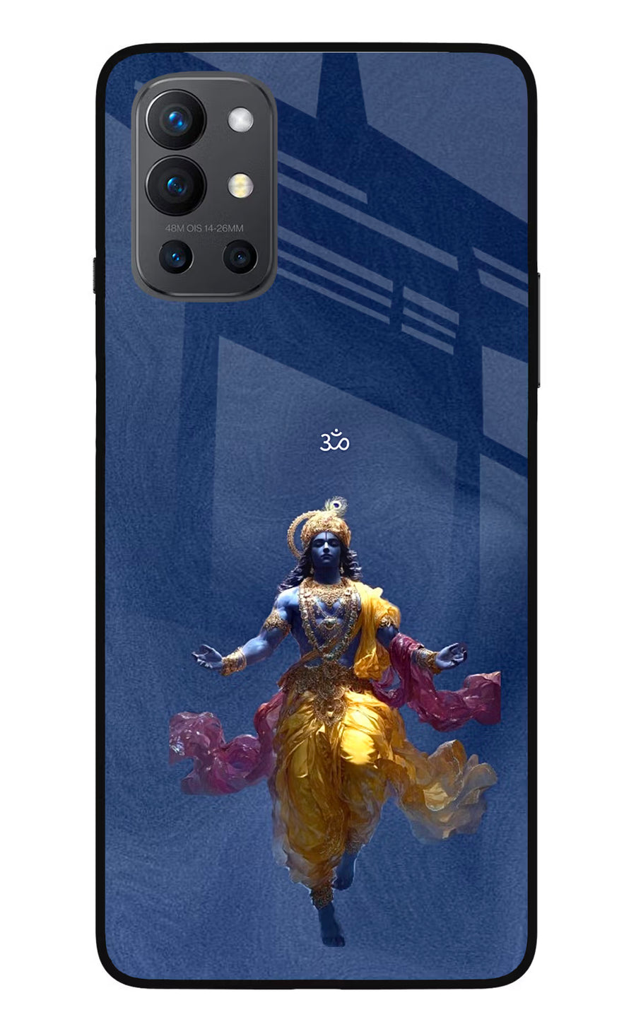 Cosmic Krishna Oneplus 9R Back Cover, Glass case