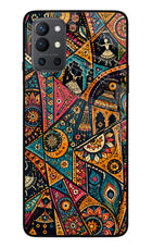 Folk Print Oneplus 9R Glass Case