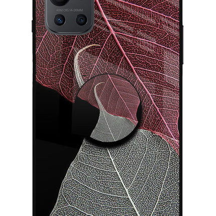 Leaf Pattern Oneplus 9R Glass Case