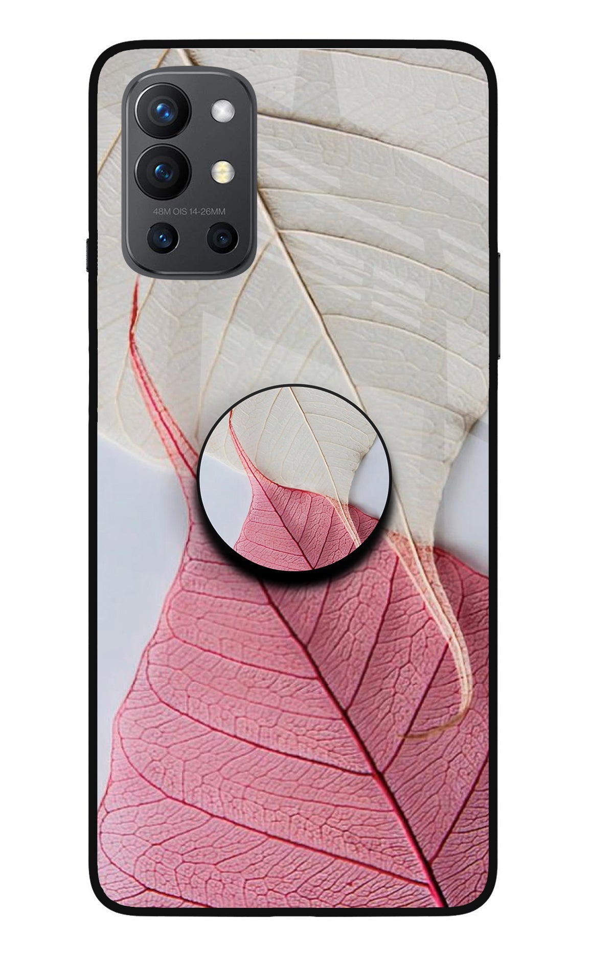 White Pink Leaf Oneplus 9R Pop Case