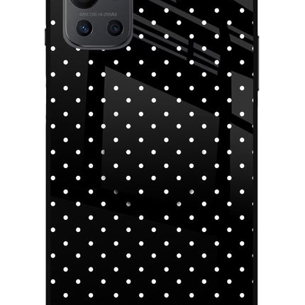 White Dots Oneplus 9R Glass Case
