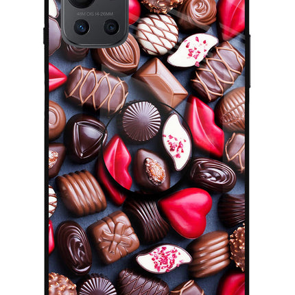 Chocolates Oneplus 9R Glass Case