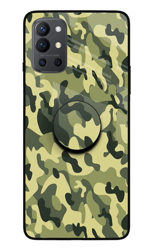 Camouflage Oneplus 9R Glass Case