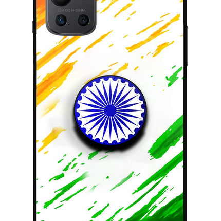 Indian Flag Ashoka Chakra Oneplus 9R Glass Case