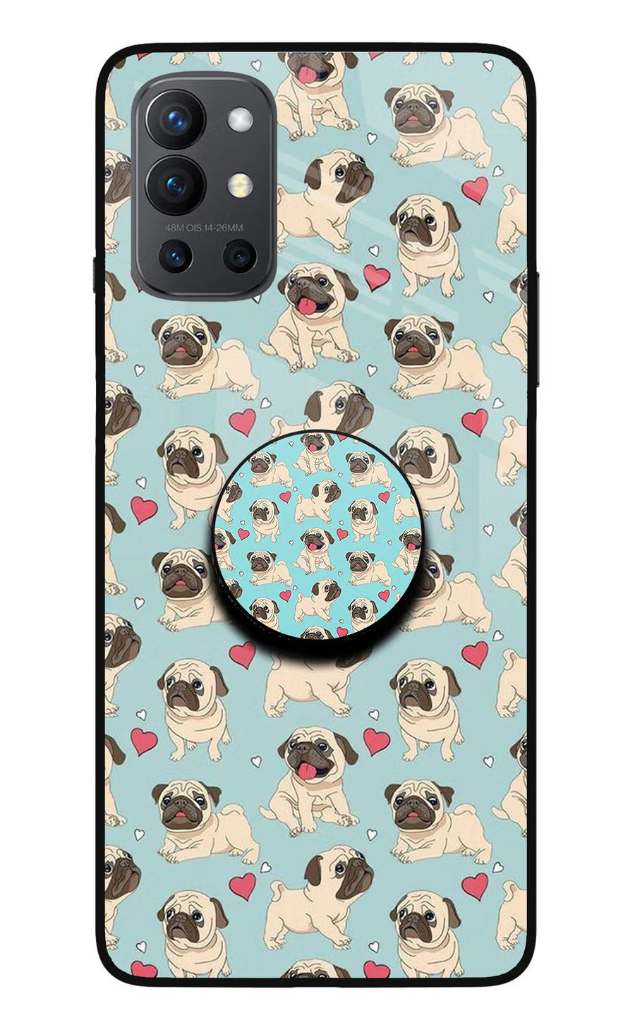 Pug Dog Oneplus 9R Pop Case, Glass case