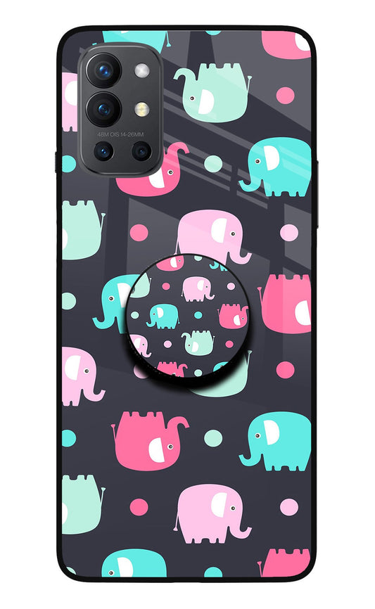 Baby Elephants Oneplus 9R Glass Case