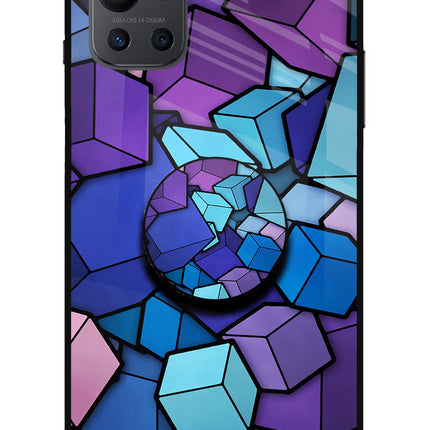 Cubic Abstract Oneplus 9R Glass Case