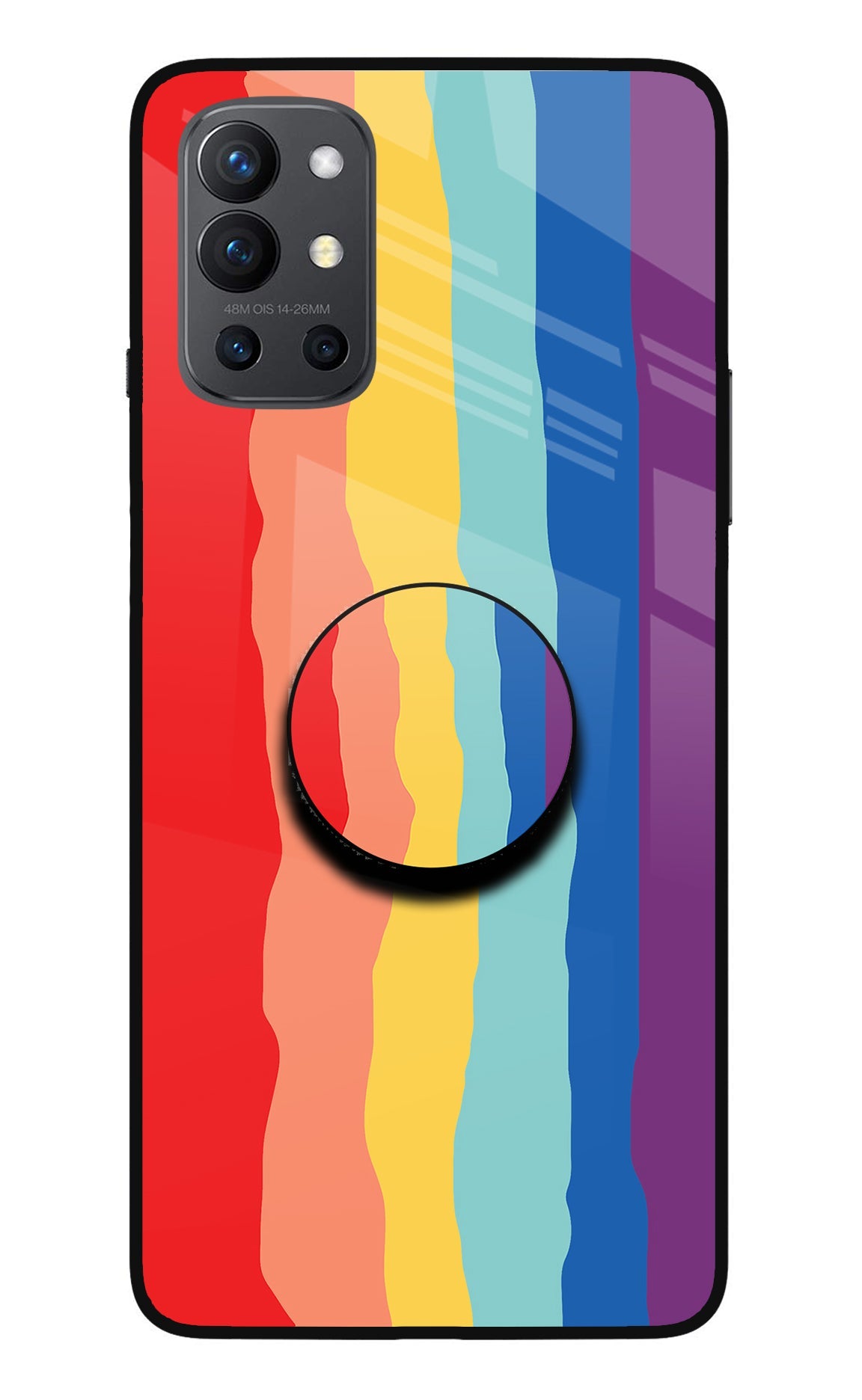 Rainbow Oneplus 9R Glass Case