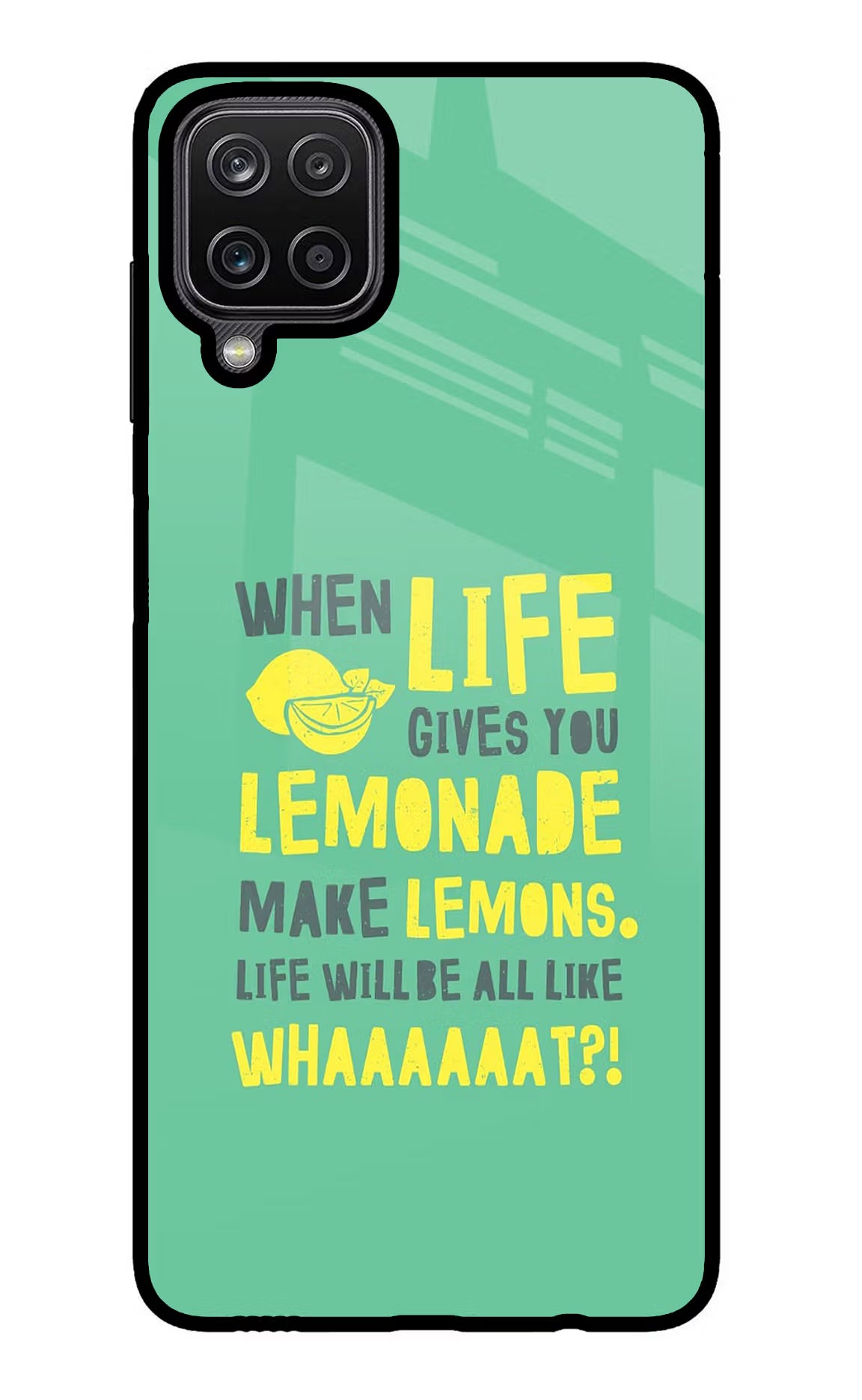 Quote Samsung M12/F12 Glass Case Back Cover by Casekaro