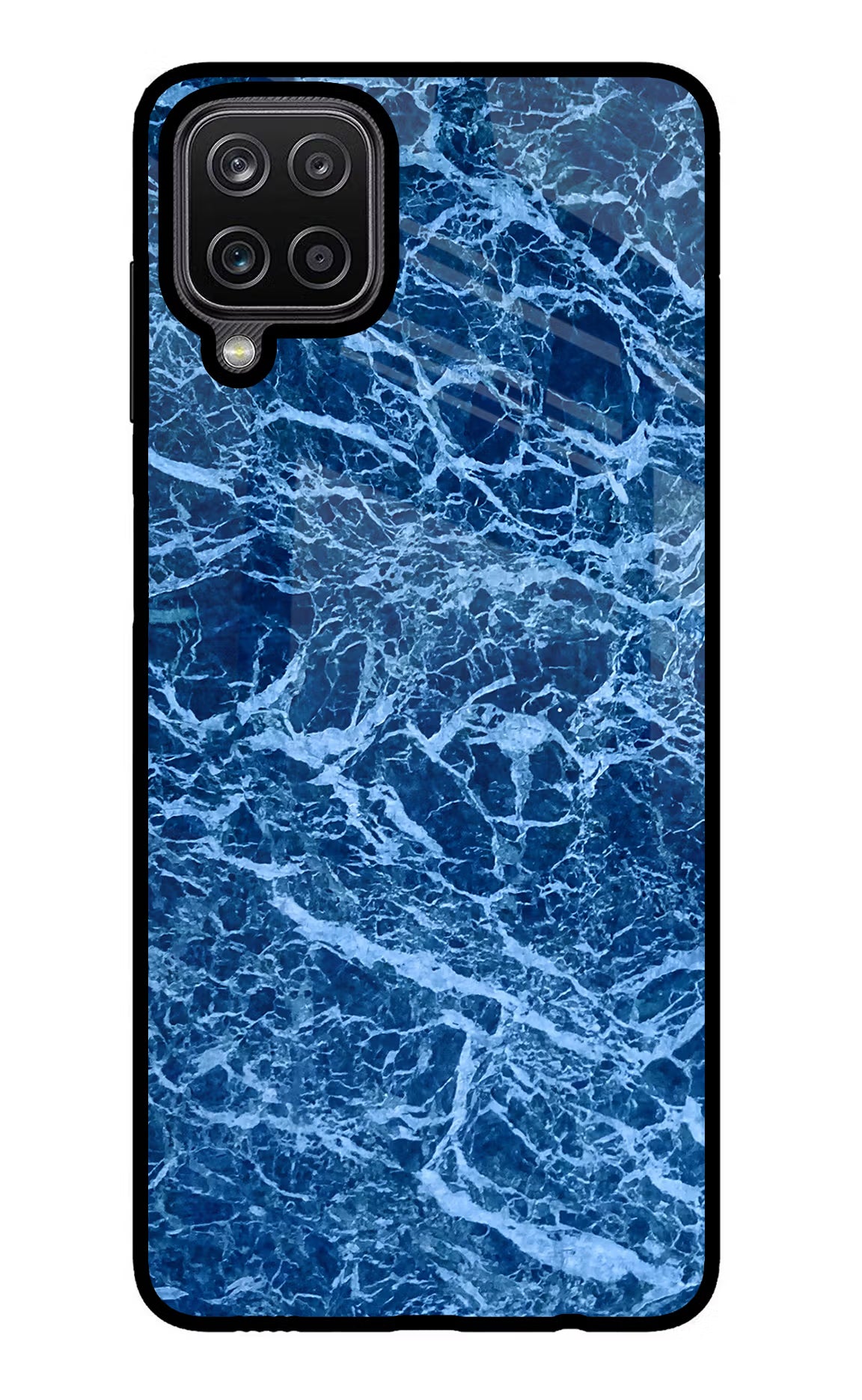 Blue Marble Samsung M12/F12 Glass Case Back Cover by Casekaro