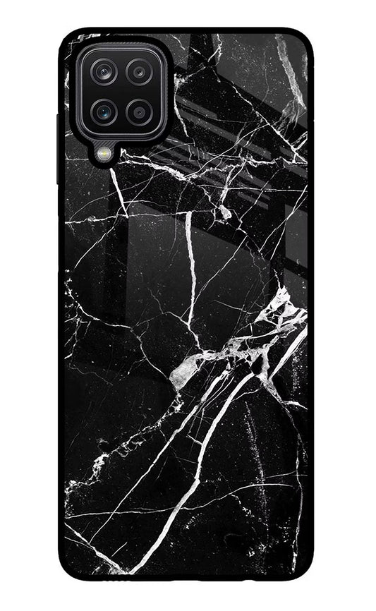 Black Marble Pattern Samsung M12/F12 Glass Case