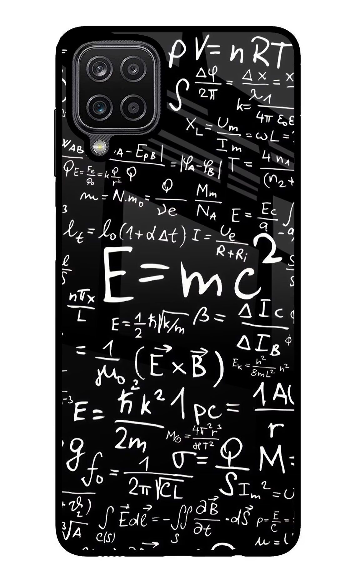 Physics Formula Samsung M12/F12 Glass Case Back Cover by Casekaro