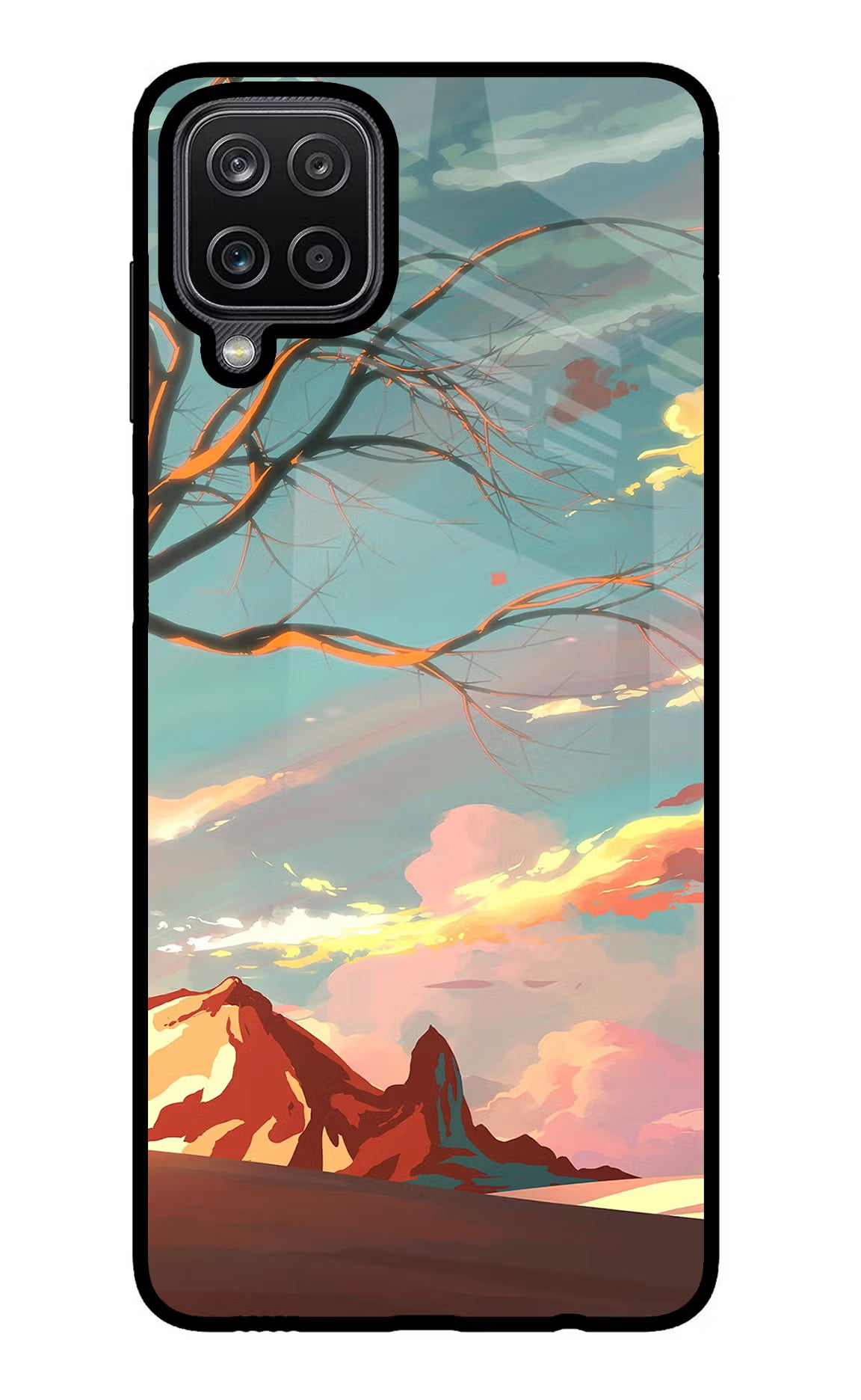 Scenery Samsung M12/F12 Glass Case Back Cover by Casekaro