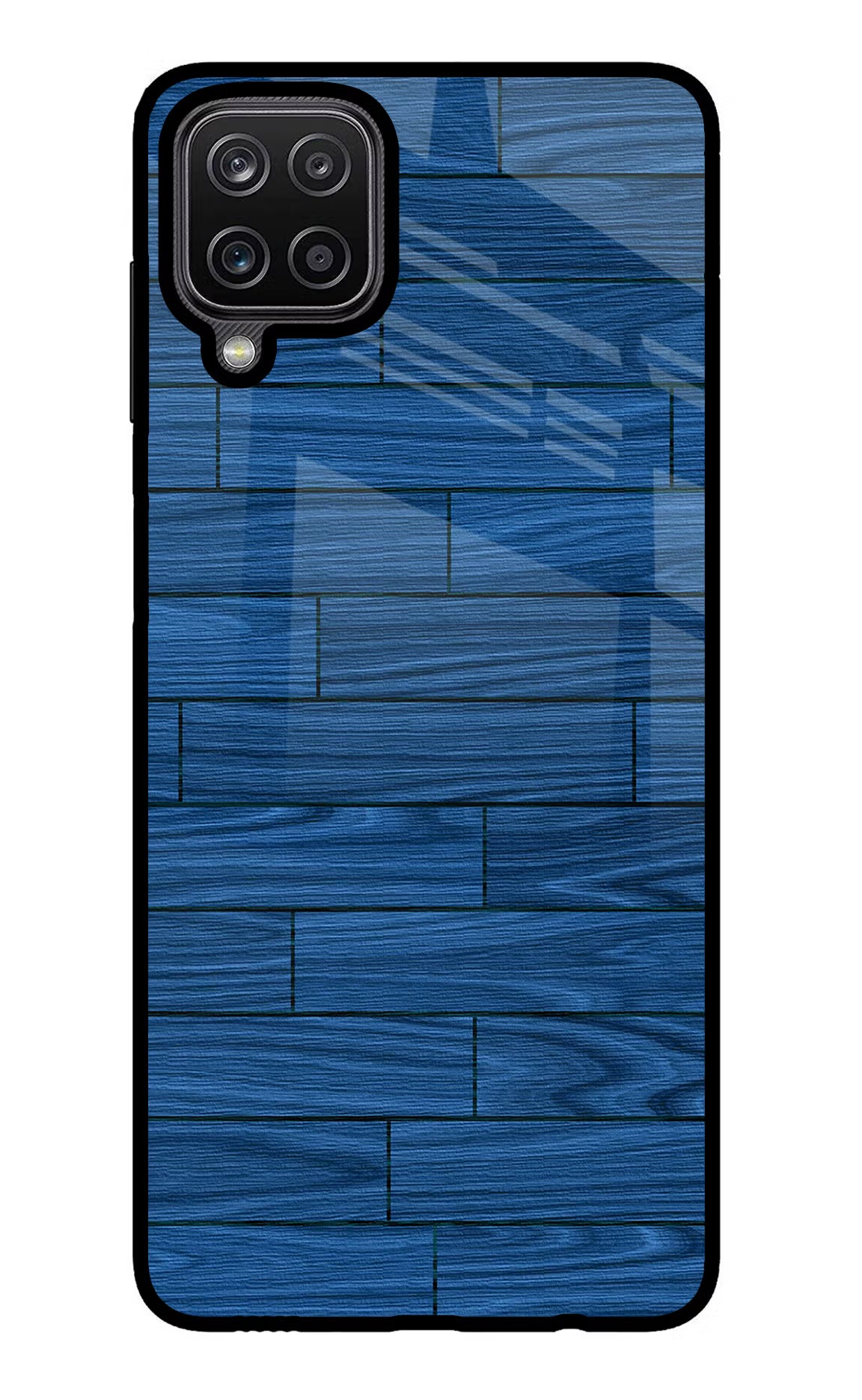 Wooden Texture Samsung M12/F12 Glass Case Back Cover by Casekaro