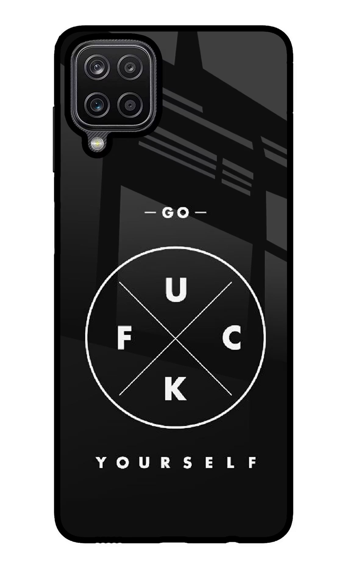 Go Fuck Yourself Samsung M12/F12 Glass Case Back Cover by Casekaro