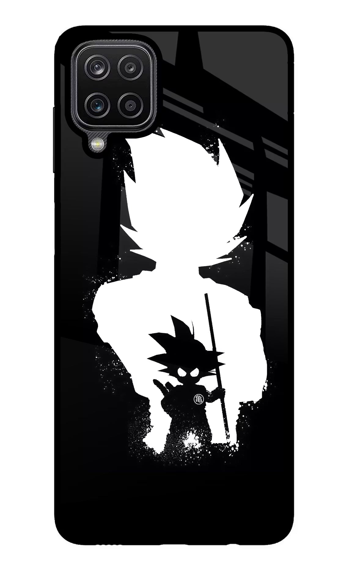 Goku Shadow Samsung M12/F12 Glass Case Back Cover by Casekaro