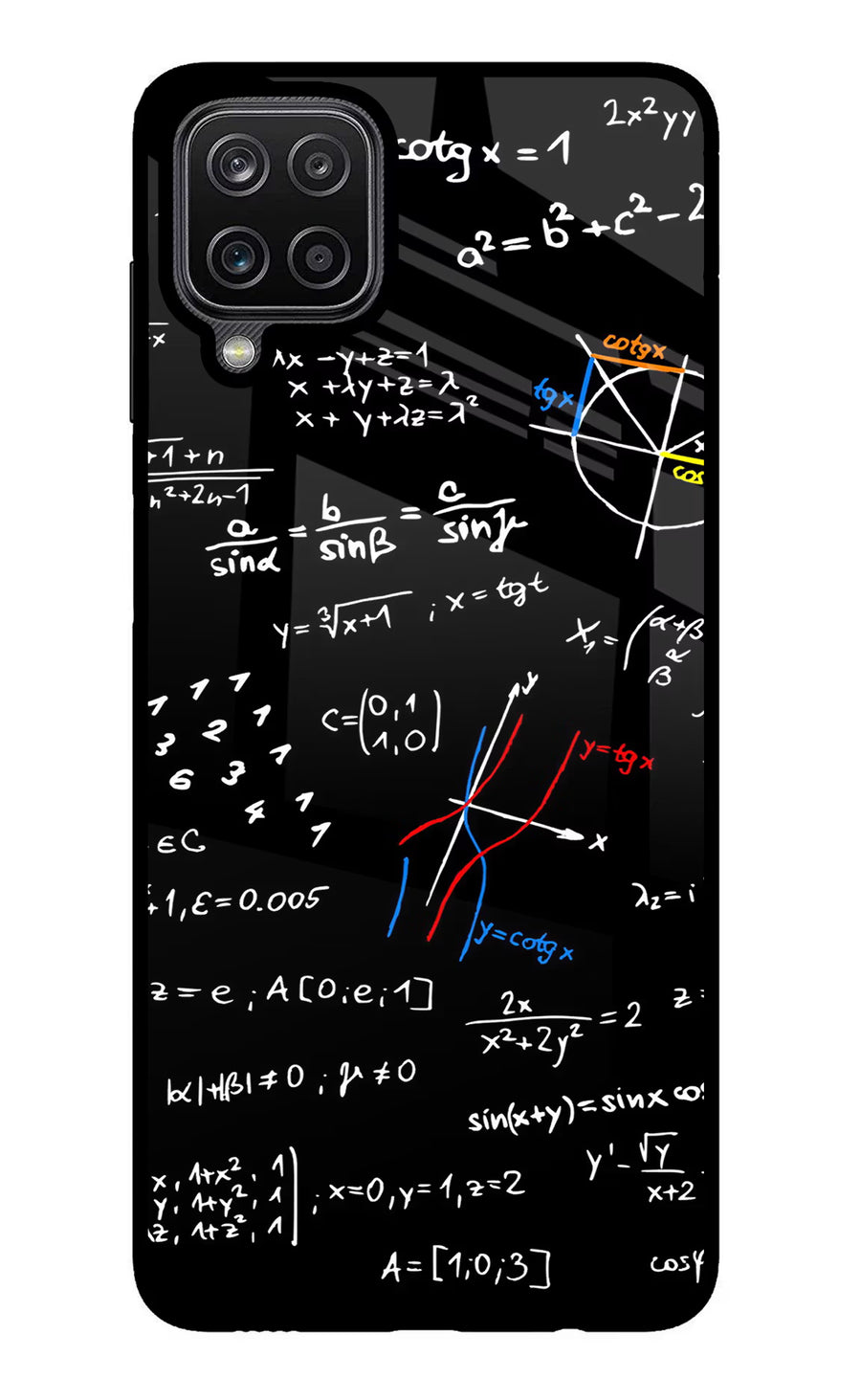 Mathematics Formula Samsung M12/F12 Back Cover, Metal case
