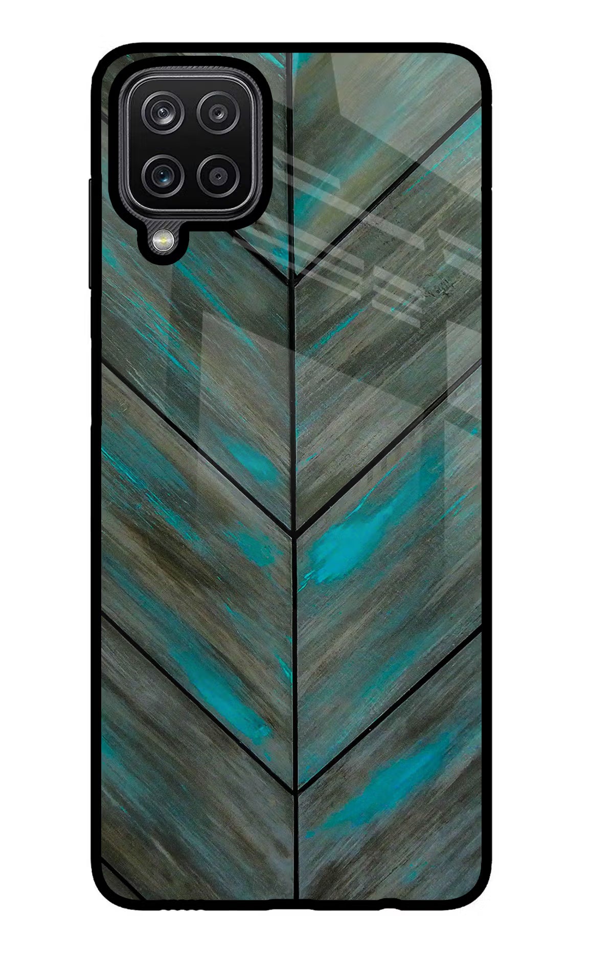 Pattern Samsung M12/F12 Glass Case Back Cover by Casekaro